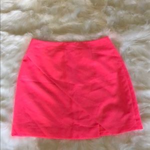 Hot pink mini skirt